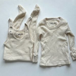 Rudy Jude Baby Thermal Top and Underall size 3-6 mos. In natural.